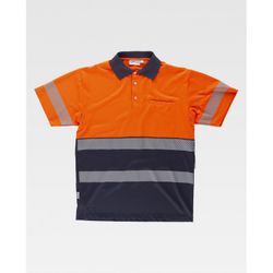 POLO REF.C3890 MARINO+NARANJA A.V. T-3XL
