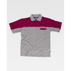 POLO REF.WF1855 GRIS+GRANATE T-XL