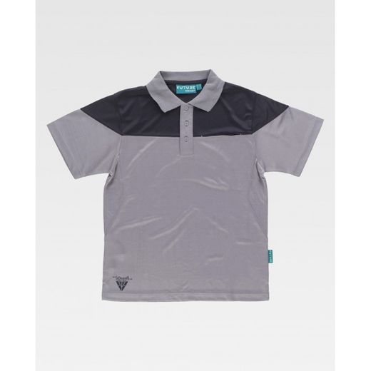 POLO REF.WF2616 GRIS+NEGRO T-M