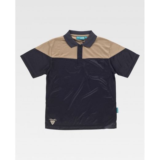 POLO REF.WF2616 NEGRO+BEIGE T-S