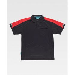 POLO REF.WF2850 NEGRO+ROJO T-M