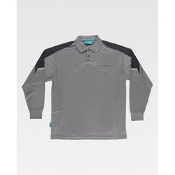 POLO REF.WF2852 GRIS+NEGRO T-L