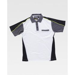 POLO REF.WF5855 BLANCO+NEGRO+GRIS OSCURO T-M