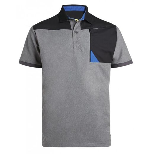 POLO TECNICO HORTEN GRIS/NEGRO 4XL