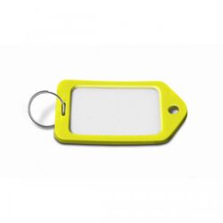 PORTAETIQUETAS PLASTICO GRANDE AMARILLO