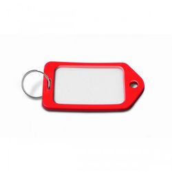 PORTAETIQUETAS PLASTICO GRANDE ROJO
