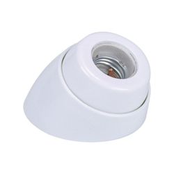PORTALAMPARAS BAKELITA INT. PORCELANA ZOCALO CURVO BLANCO