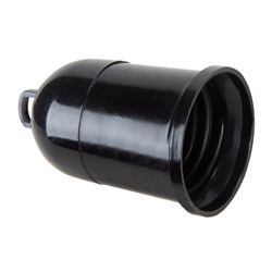 PORTALAMPARAS DE OBRA E-27 NEGRO