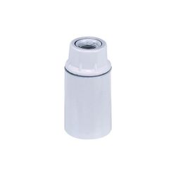 PORTALAMPARAS E14 BAKELITA LISO BLANCO