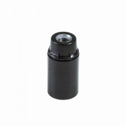 PORTALAMPARAS E14 BAKELITA LISO NEGRO