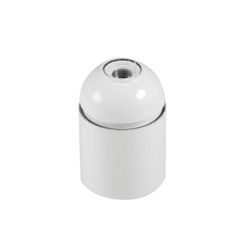 PORTALAMPARAS E27 BAKELITA LISO BLANCO