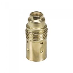 PORTALAMPARAS METALICO E14 LISO LATONADO