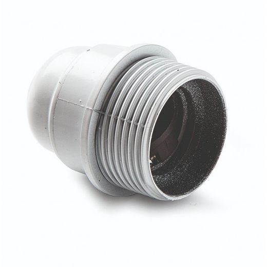 PORTALAMPARAS ROSCADO+TOPE E-27 BLCO.