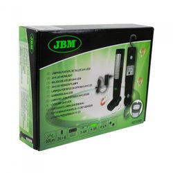 PORTATIL DE TALLER 24+6 LEDS CON BATERIA RECARGABLE / CON DOBLE IMAN, CUÑA DE APOYO Y BASE IMANTADA