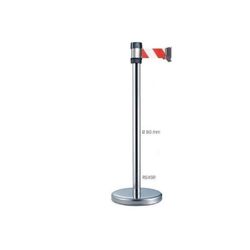 POSTE INOXIDABLE RS4SRRB - D.80 CINTA ROJA/BLANCA 4,3M