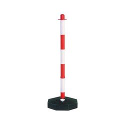 POSTE SEÑALIZACION C/BASE BLANCO/ROJO
