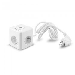 POWERCUBE 10A.3TOMAS+3USBS 1,5MT.BLANCO