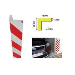 PROTECTOR DE ANGULO PU4015RB - ROJO/BLANCO 400X75X75X15