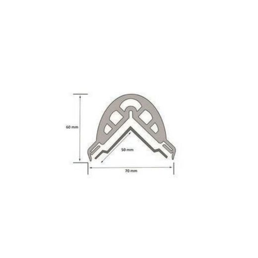 PROTECTOR DE ANGULO RQR114NJ - REDONDO AMARILLO/NEGRO 1140X50X50MM