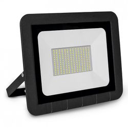 PROYECTOR LED PLANO NEGRO 100W.FRIA