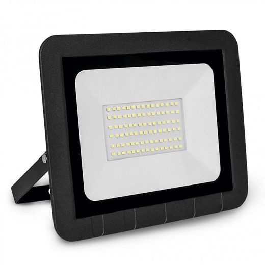 PROYECTOR LED PLANO NEGRO 50W.CALIDA