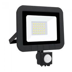 PROYECTOR LED SENSOR PLANO NEGRO 20W.F