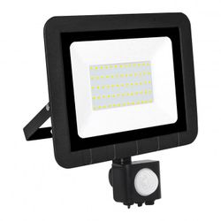 PROYECTOR LED SENSOR PLANO NEGRO 50W.F