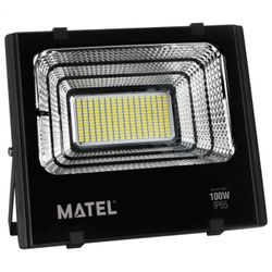 PROYECTOR LED SOLAR NEGRO 100W.FRIA