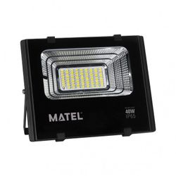 PROYECTOR LED SOLAR NEGRO 40W.FRIA