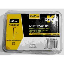 PUNTA PIN 0.6 CON CABEZA -DE 12 A 50 MM. LARGO 30 MM. CAJA DE 10,08 MILLARES