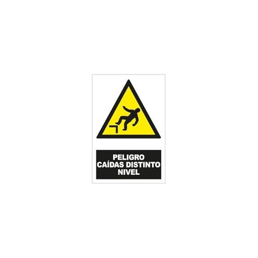 PVC ADHESIVO 125X170MM PELIGRO CAIDAS A DISTINTO NIVEL