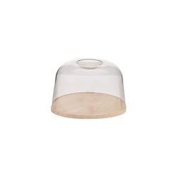 QUESERA 22CM PLATO DE MADERA VIDRIO RECICLADO