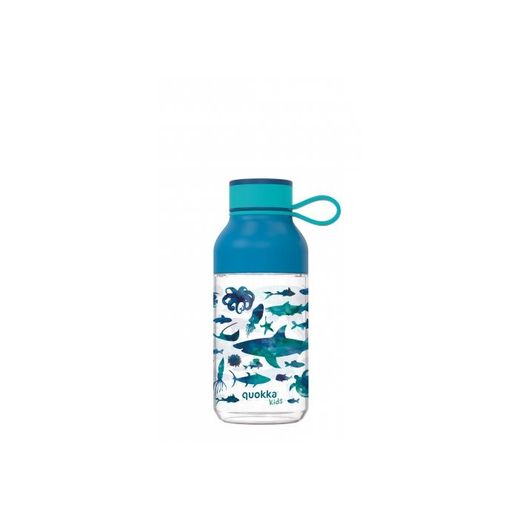 QUOKKA KIDS BOTELLA TIRANTE CON COLGADOR SEA ANIMAL 430 ML