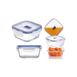 RECIPIENTE CRISTAL CUADRADO HERMETICO 38CL.