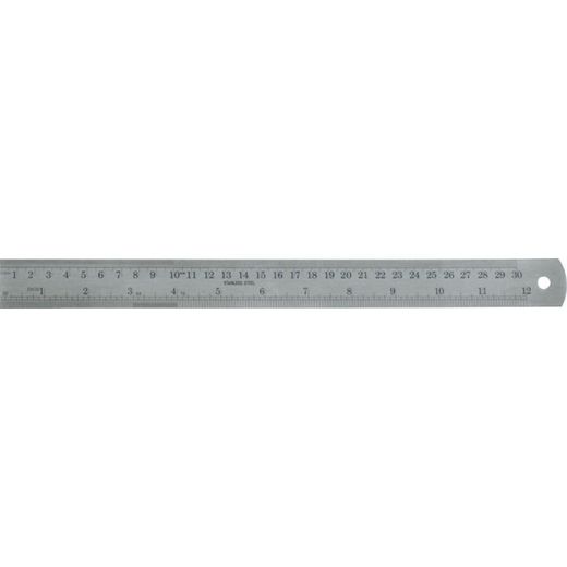 REGLA METRICA Y EN PULGADAS 200 X 18 X 0,8