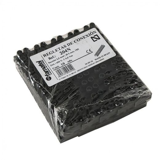 REGLETA CONEXION 2,5 MM NEGRA 12 ELEMEN