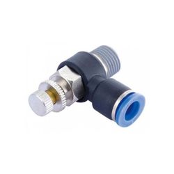 REGULADOR DE CAUDAL MANUAL ROSCA MACHO CONICA D.10 R 1/4 BSPT