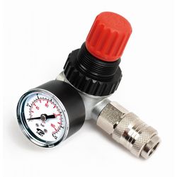 REGULADOR DE PRESION CON MANOMETRO SALIDA UNIVERSAL . 180 L/MIN. 12BAR. 1/4"