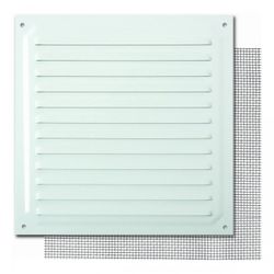 REJILLA 20X20CM CON MOSQUITERA LACADO BLANCO
