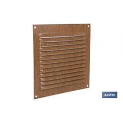REJILLA DE VENTILACION ALUMINIO MADERA 15 X 15 CM