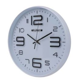 RELOJ DE PARED BLANCO REDONDO 30CM