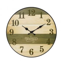 RELOJ KUKEN EFECTO MADERA REDONDO 25CM