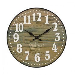RELOJ KUKEN EFECTO MADERA REDONDO 35CM