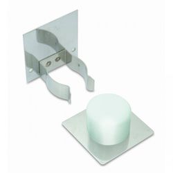 RETENEDOR INOX Y TOPE PARA PUERTA.ADHESIVO BLANCO