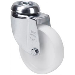 R.GIR.AGUJERO M10 20BH60-BP PLASTICO BLANCO EJE LISO