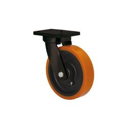 R.GIR.PLACA 10HLB200-HUB HIERRO-POLIUR.NARANJA EJE BOLAS