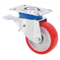 R.GIR.PLACA FRENO 10TVFD125-POB NYLON BLANCO-POLIUR.ROJO EJE BOLAS