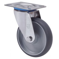 R.GIR.PLACA INOX.10BHI60CP-PGIA POLIAMIX-GOMA GRIS EJE LISO