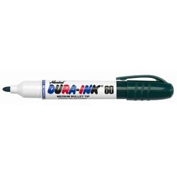 ROTULADOR DE TINTA PERMANENTE "DURA INK 60". MEDIO-BALA  VERDE