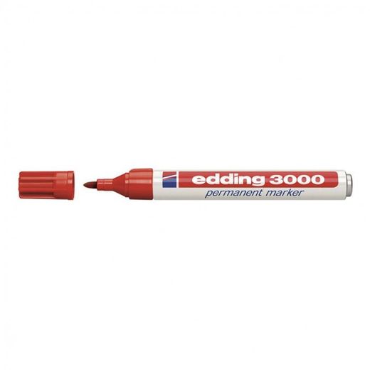 ROTULADOR DE TINTA PERMANENTE "EDDING 3000". FINO-PUNTA REDONDA